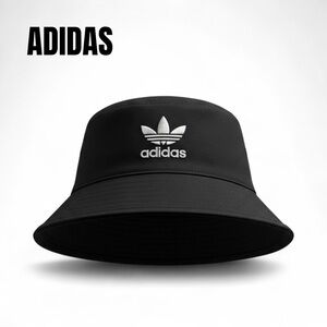 002 Adidas Trefoil Black Bucket Hat
